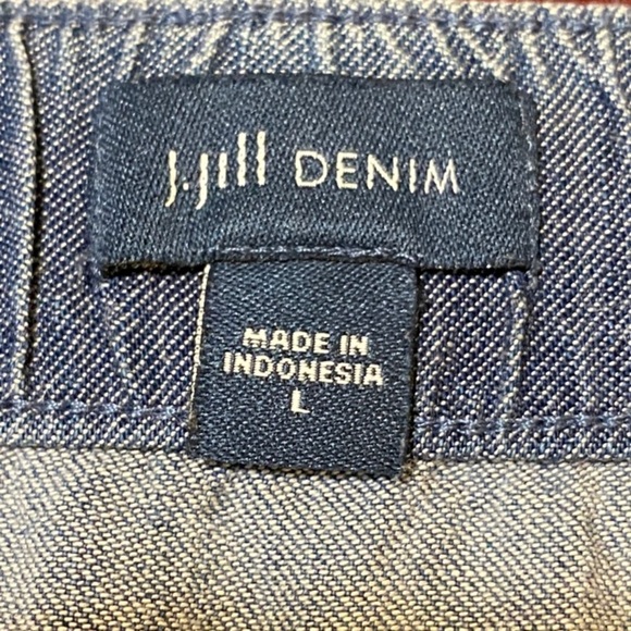 J.Jill Classic Blue Denim Wrap Skirt Large - Picture 5 of 7